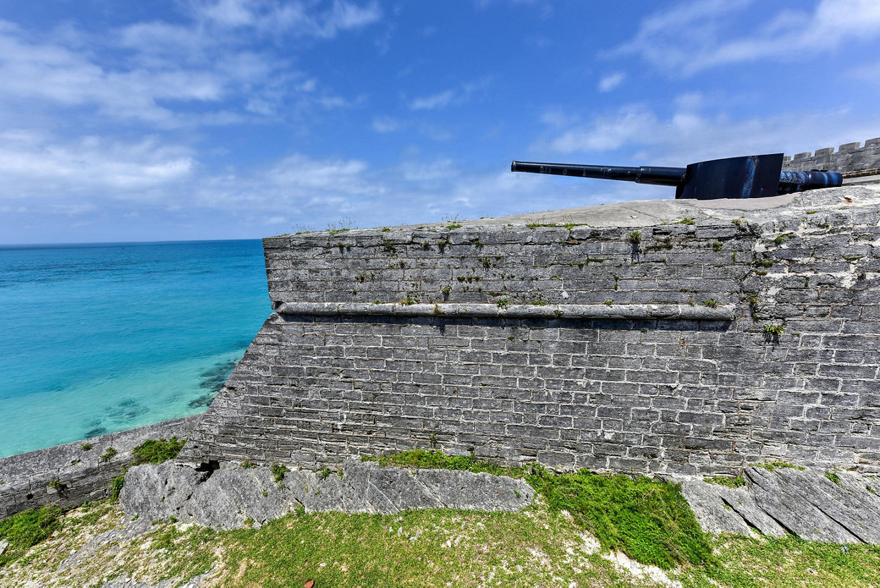 Fort Saint Catherine with artillery in St. George's, Bermuda