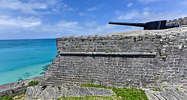 Fort Saint Catherine with artillery in St. George's, Bermuda