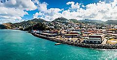 Ocean Sea Clearwater Buildings Houses City, St. George's, Grenada