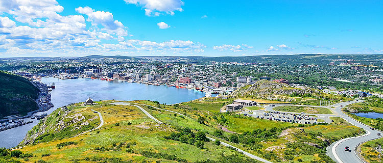 Aerial view of St. John's, Newfoundland