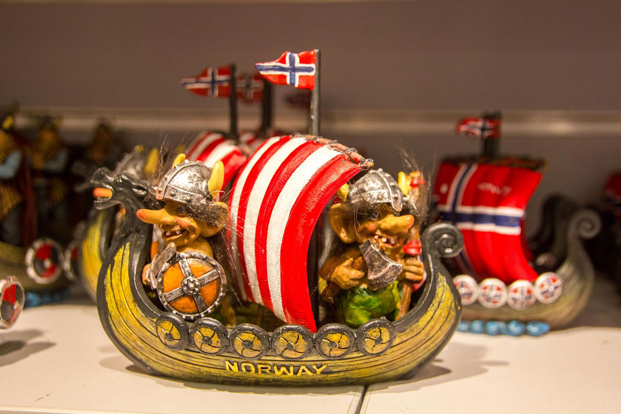 A souvenir viking boat