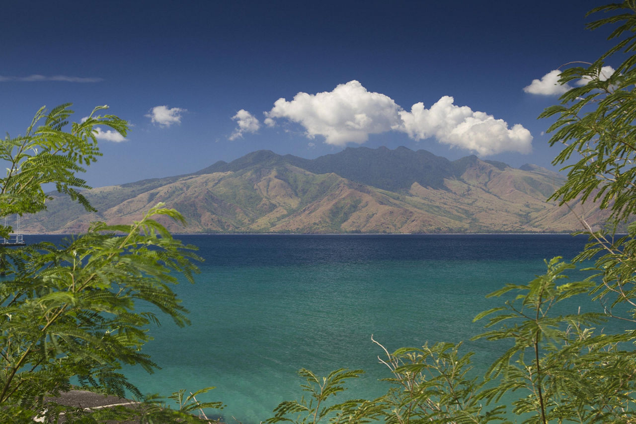 View of a volcano from Subic Bay, Philippines