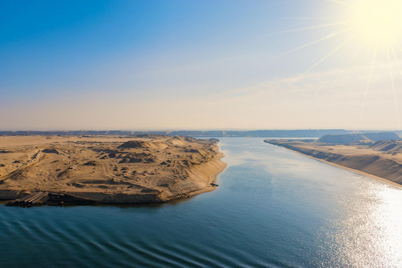 Suez Canal, Egypt Landscape