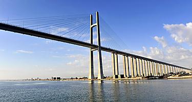 The Suez Canal bridge