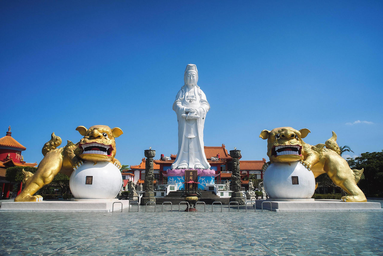 Giant Buddha statue in Keelung, Taiwan