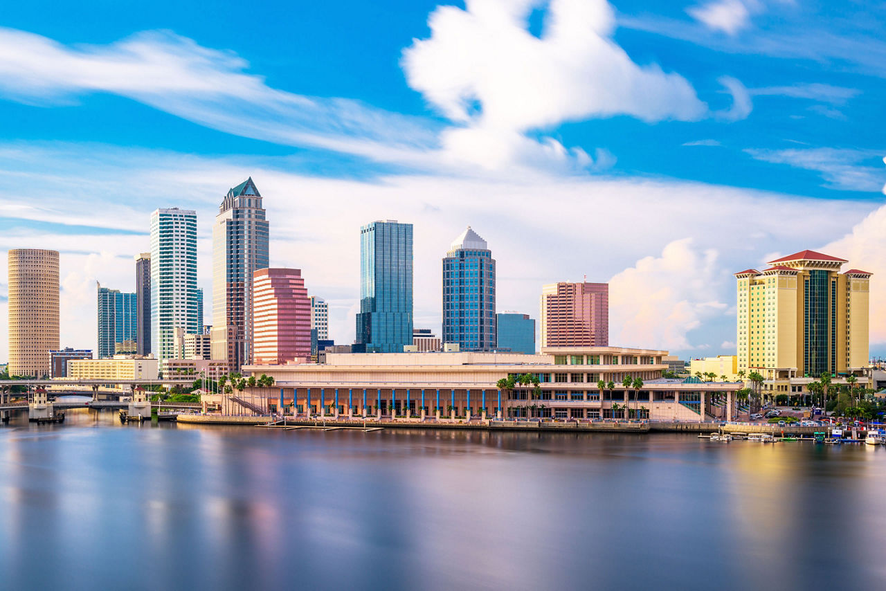 View of the Tampa Bay Skyline, Tampa, Florida