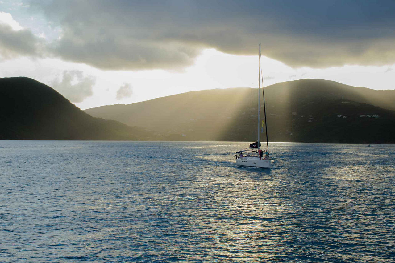 Sailboats in the Ocean, Tortola, British Virgin Islands