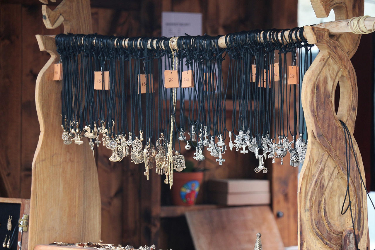 Various hand crafted necklaces for sale in Norway