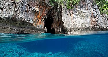 A cave on the coast of Vava'u, Tonga