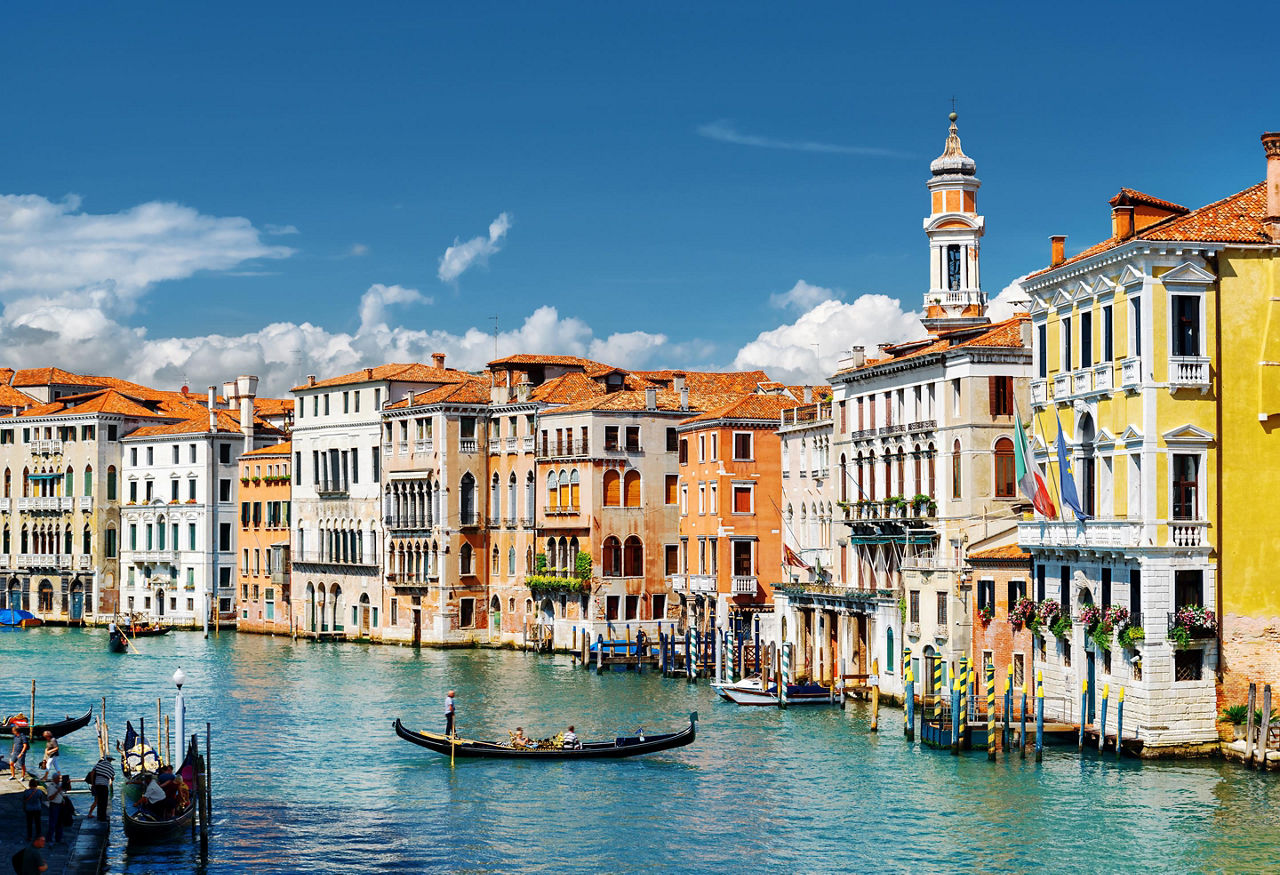 Venice, Italy Gondola in canal