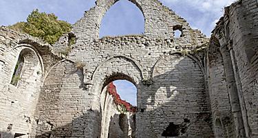 Old ruins of a building in Visby, Sweden