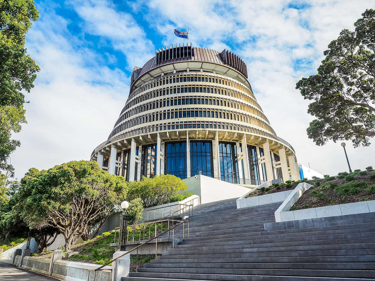 Beehive parliament building. - Wellington, New Zealand