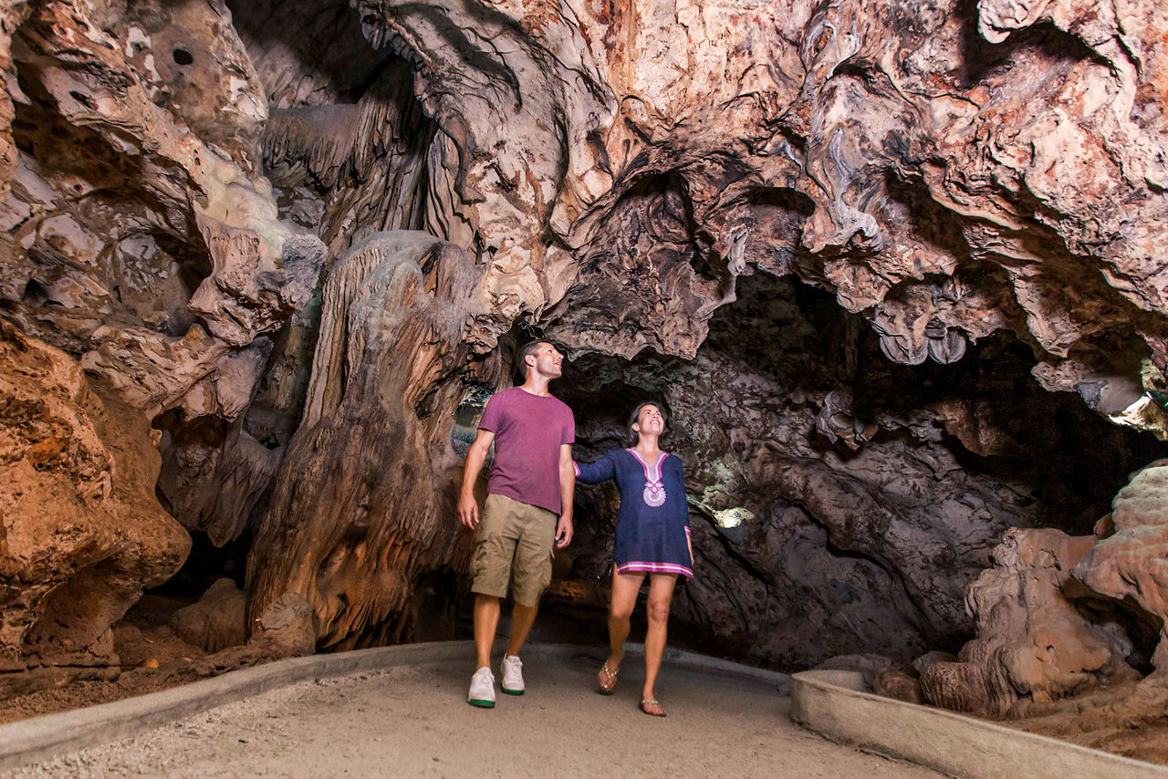Caves Couple Exploring and Hiking,  Willemstad, Curacao