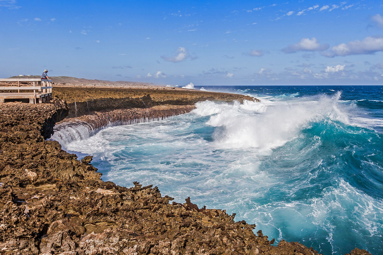 Shete Boka Park Waves Crashing Coast, Willemstad, Curacao 