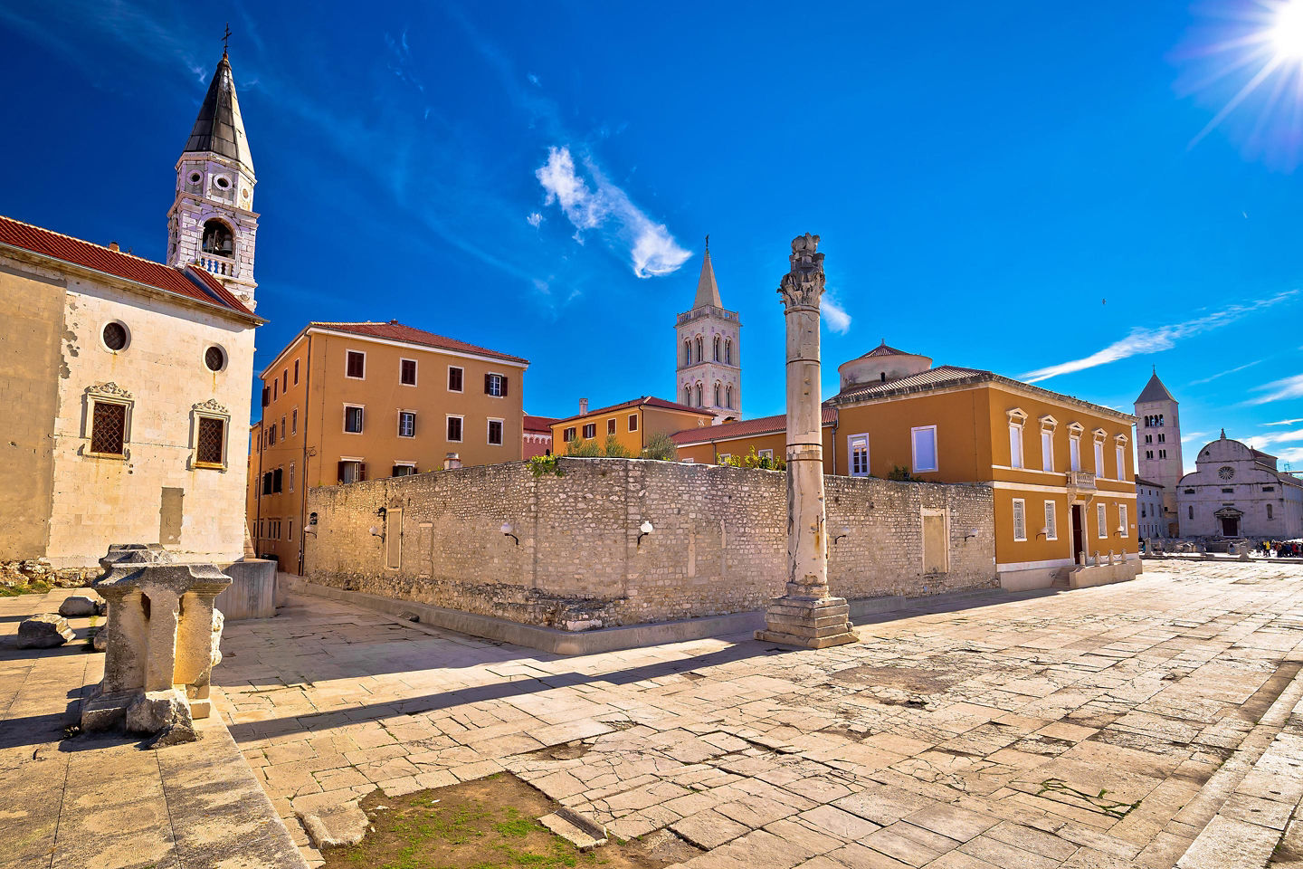 The Roman Forum showcases ancient ruins, blending history, culture, and everyday local life. - Zadar, Croatia