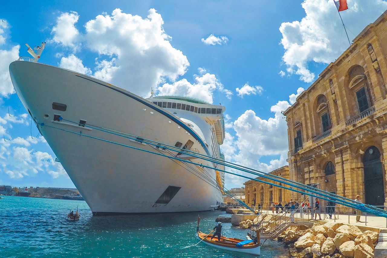 Explorer of the Seas Docked at the Valleta Malta Port