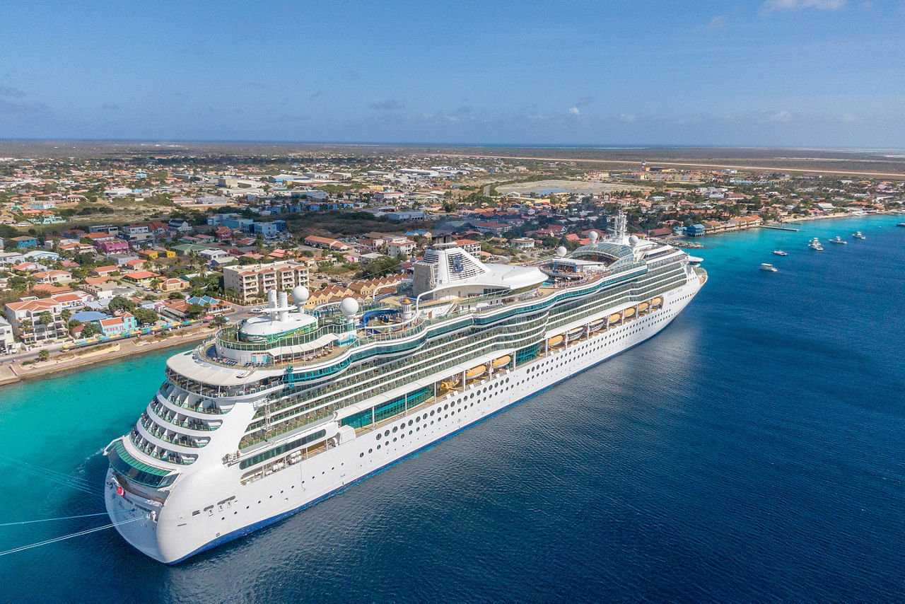 Jewel of the Seas Docked in Bonaire's Coast