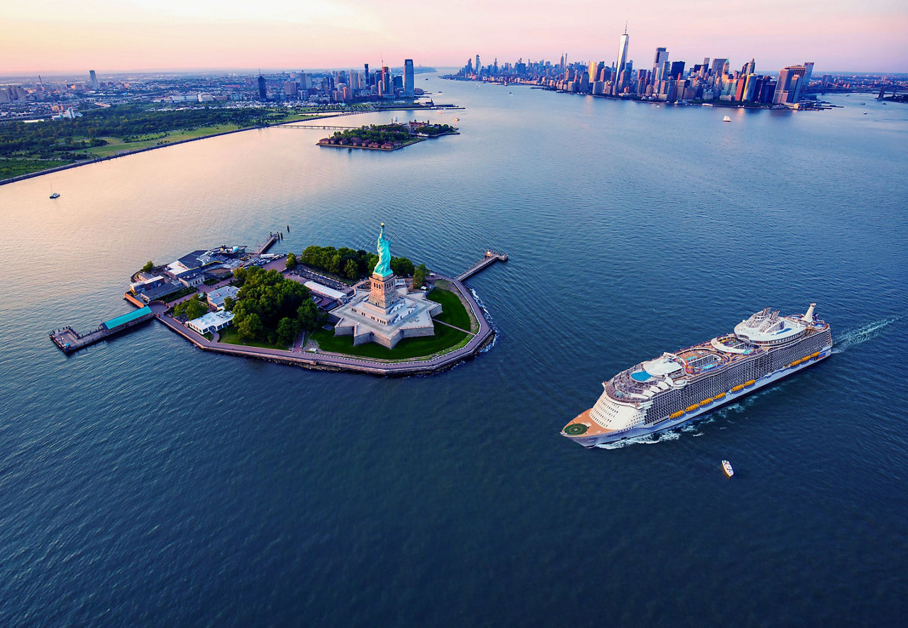 Oasis of the Seas by Statue of Liberty, New York City, New York