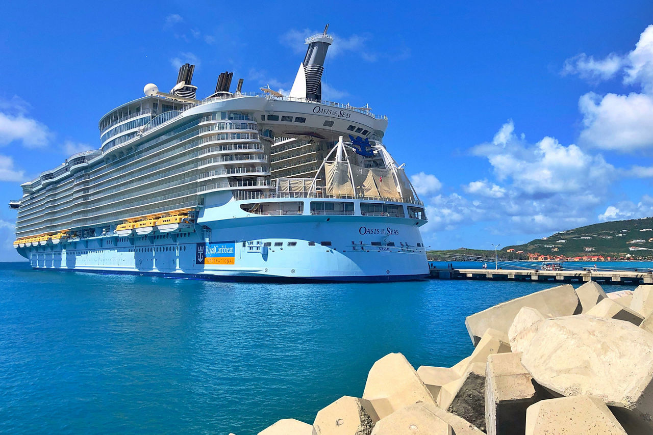 Oasis of the Seas Docked in St. Maarten 