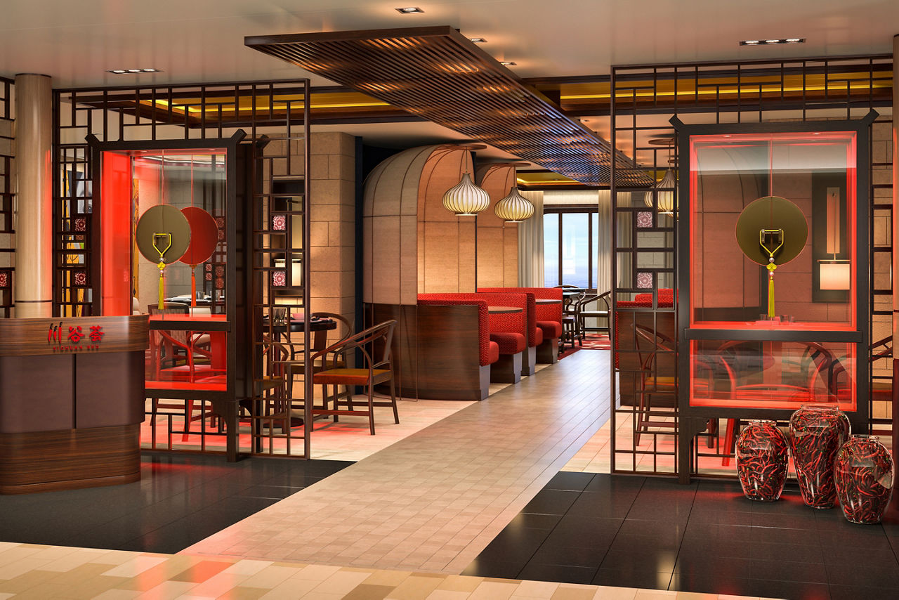 Spectrum of the Seas Sichuan Red Entrance 