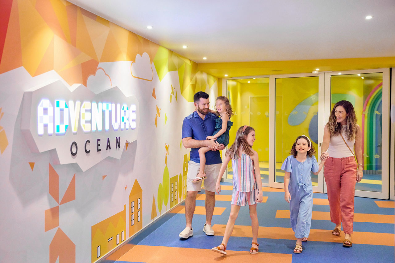 Family Entering Adventure Ocean