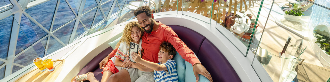 Family Enjoying the Overlook Pods