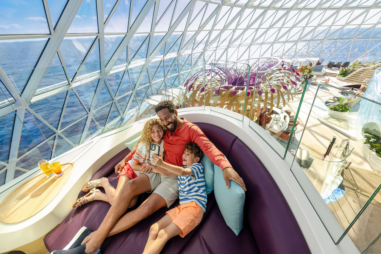 Family Enjoying the Overlook Pods