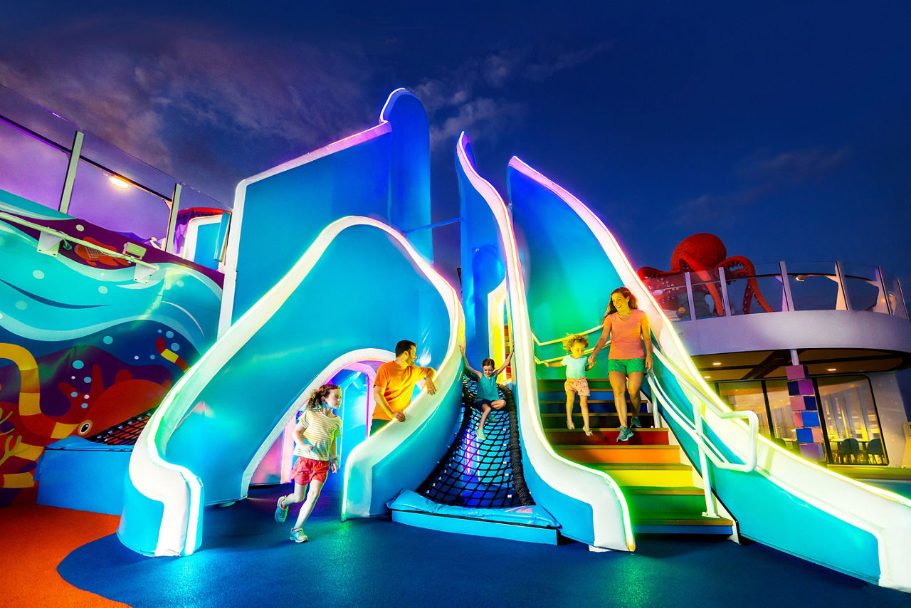 Wonder of the Seas Playscape Family Fun at Night