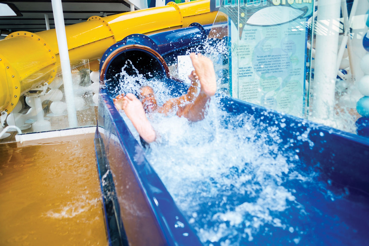 Harmony of the Seas The Perfect Storm Man Sliding - Typhoon and Cyclone