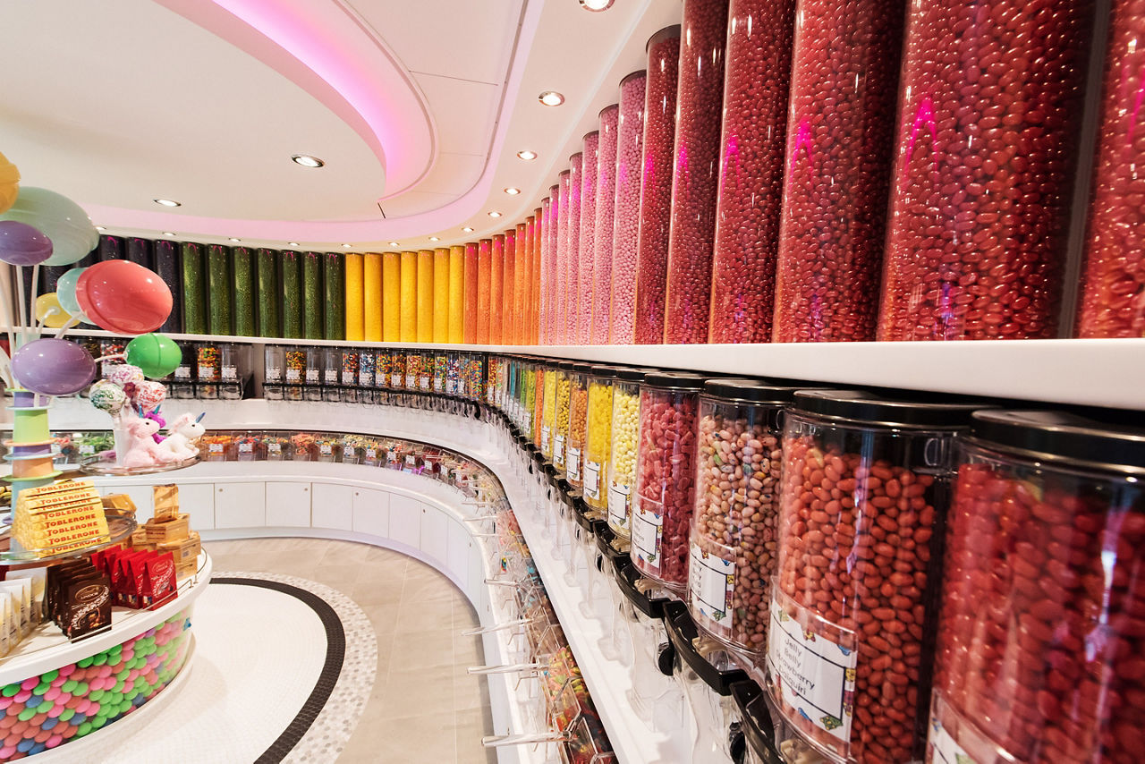 Colorful Candy Wall at Sugar Beach 