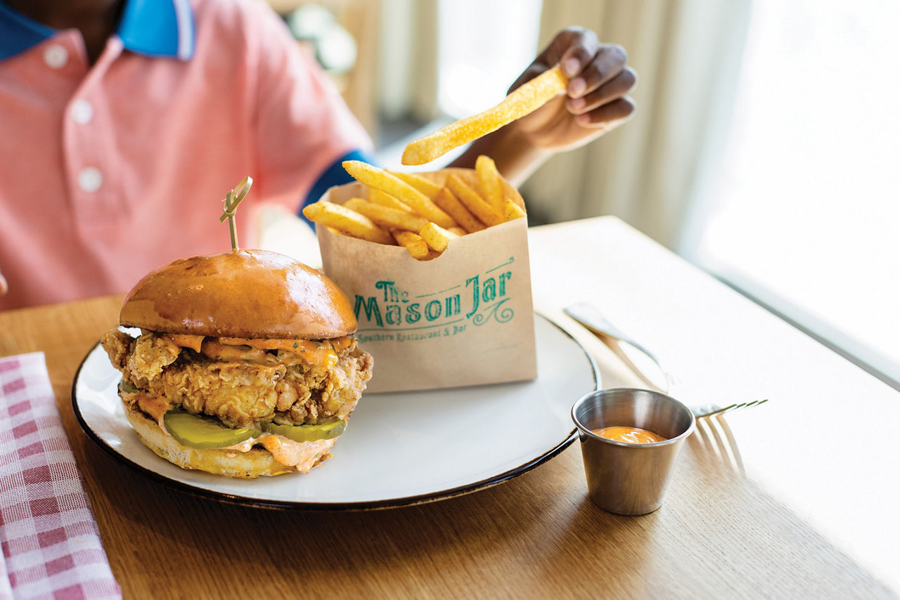 Wonder of the Seas The Mason Jar Sandwich and Fries