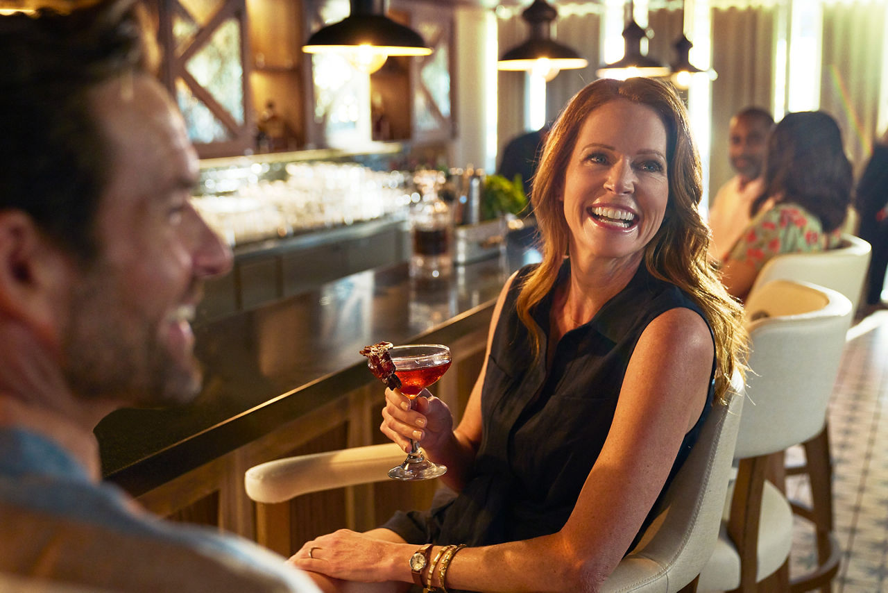 The Mason Jar Couple Having Cocktails