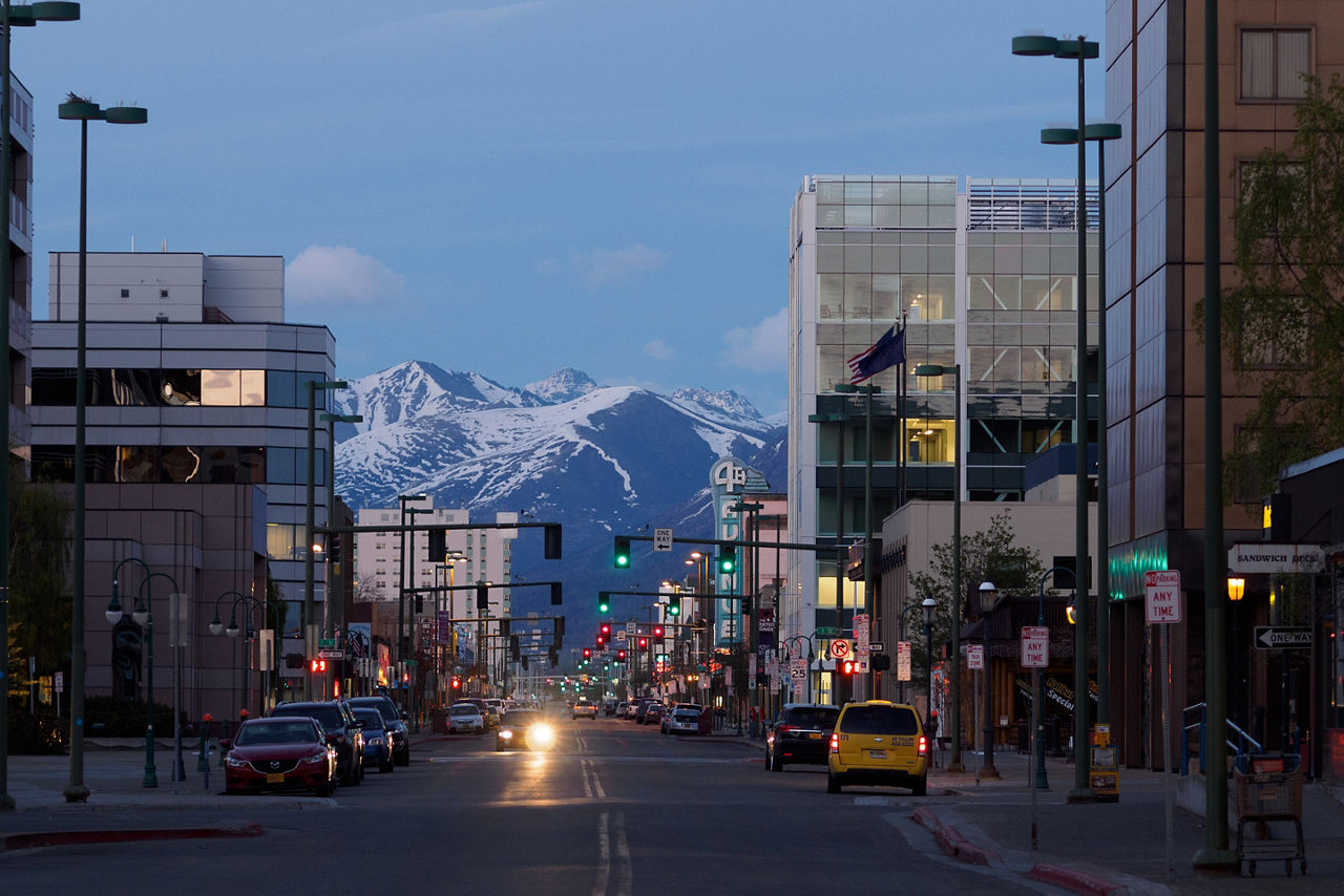 Alaska Anchorage City Street 