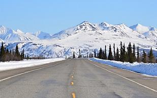 Alaska Fairbanks Scenic Highway Glacier