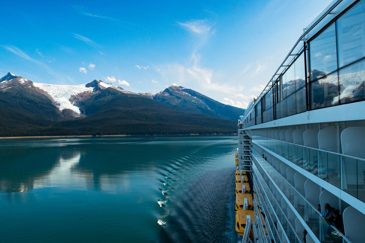 Cruise Ship View of the Glaciers in Alaska