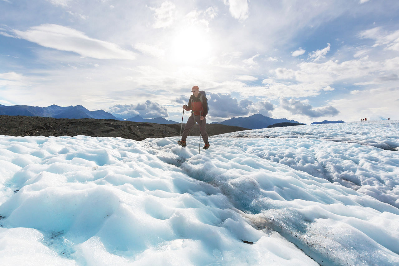 Take a Hiking Tour in the Summer Across Glaciers in Alaska