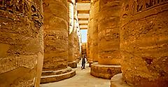 Egyptian temple guard in Karnak. Egypt.