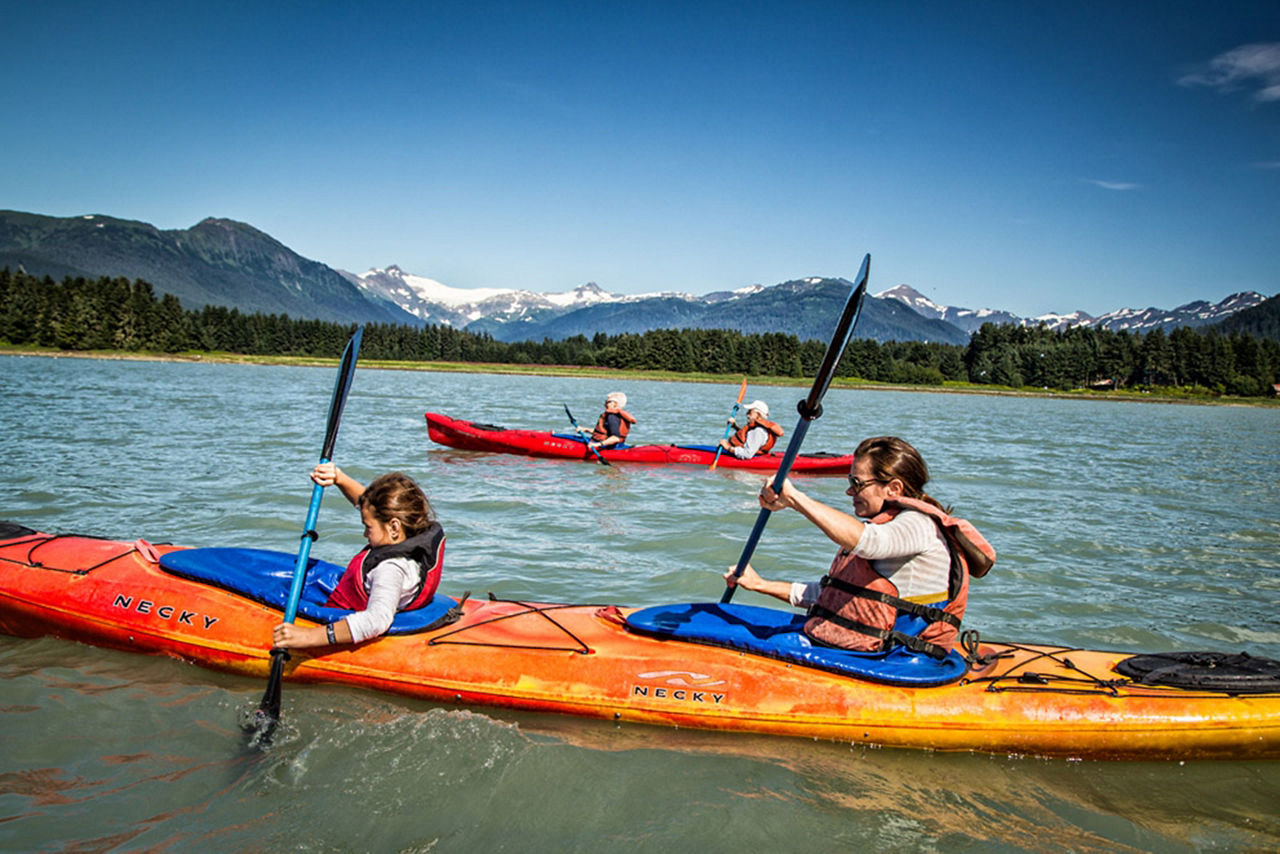 Alaska Juneau Family Kayaking River 