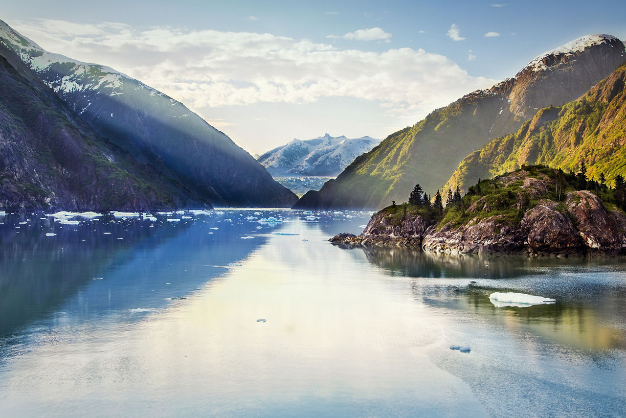 Tracy Arm Fjord during summer, Juneau, Alaska 