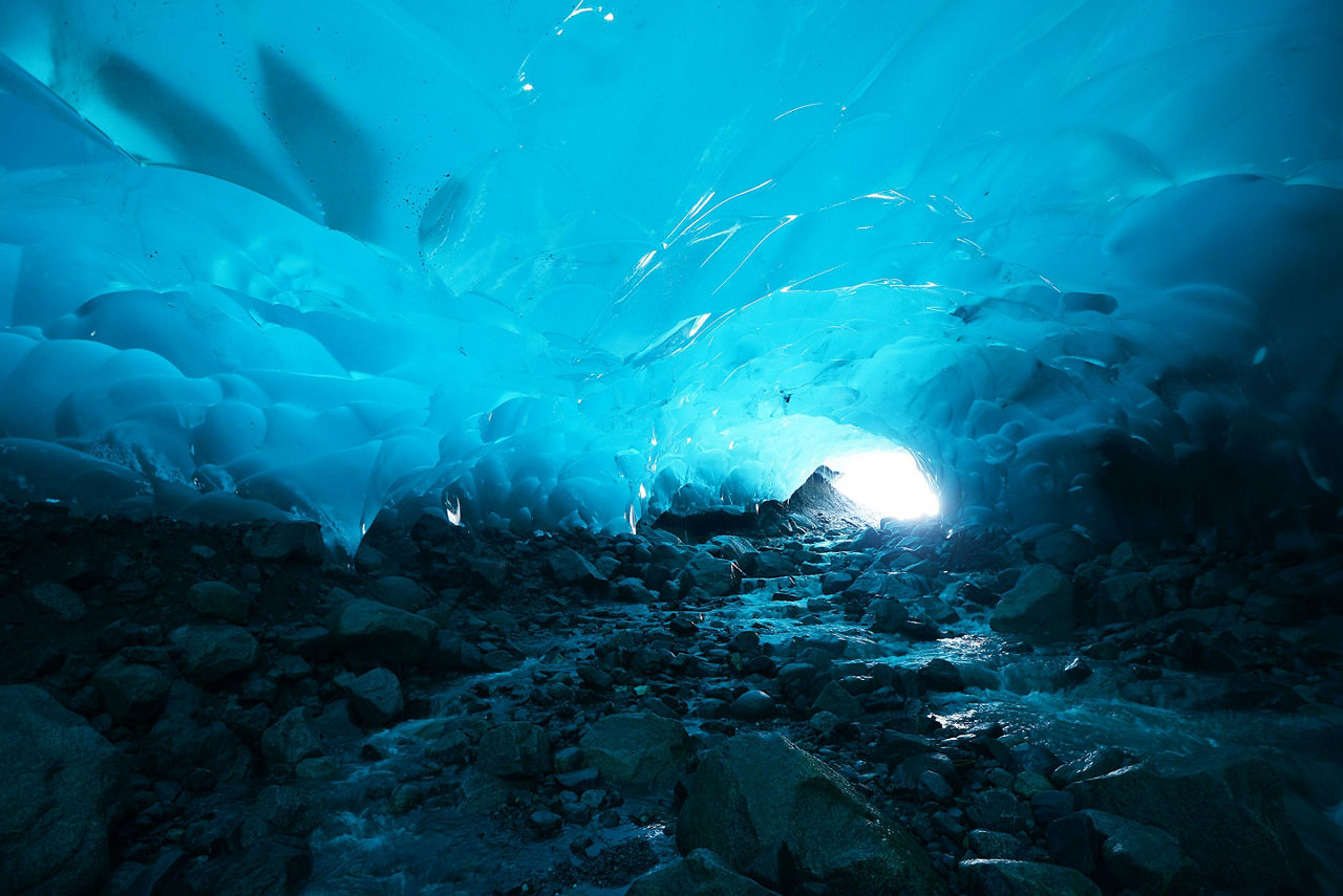 Juneau, Alaska Blue Glacier Ice Cave