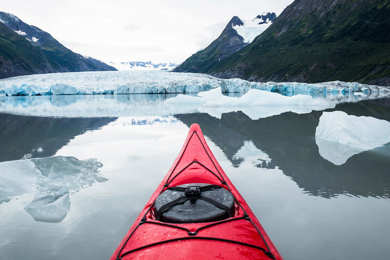 Spencer Glacier, Alaska Red Kayak
