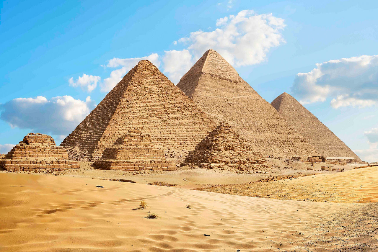 Giza Pyramids during Summer, Egypt