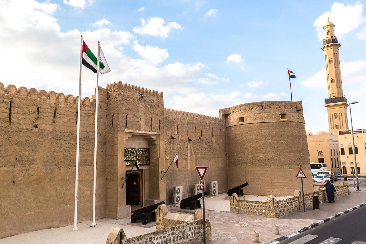 Front view of Al Fahidi fort. Dubai