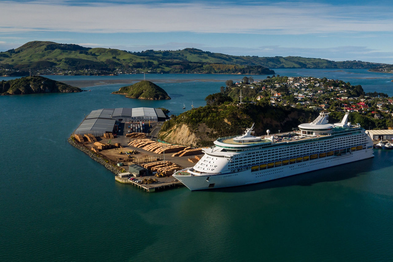 Explorer of the Seas Docked in New Zealand's Port