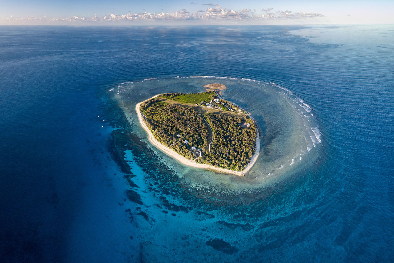 Aerial view of Lady Elliot Island. Australia