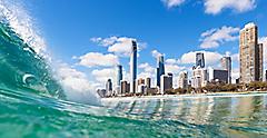 Wave in Surfers Paradise on the Gold Coast. Australia