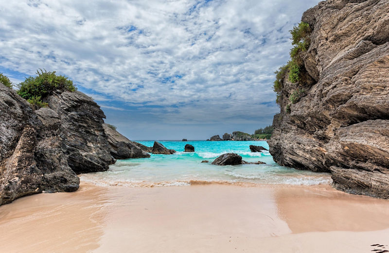 Pink sand beach in Bermuda