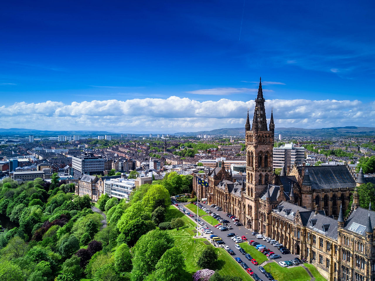 Cityscape in Glasgow, Scotland