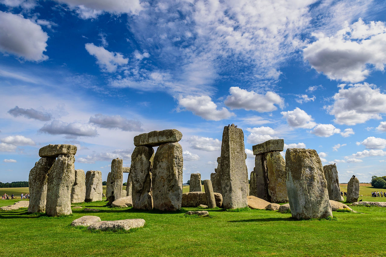 Visiting the famous Stonehenge landmark. British Isles