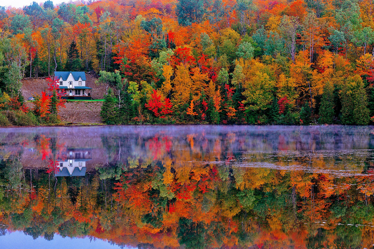 Quebec Laurentian Fall Foliage Lake